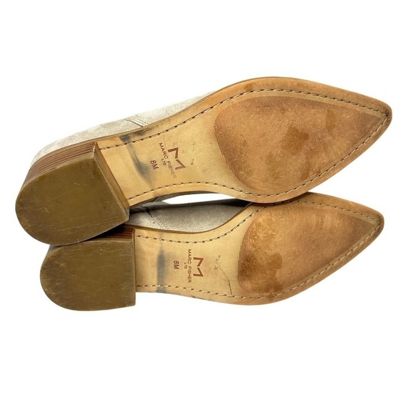 Marc Fisher Beige Yale Pointy‎ Toe Chelsea Suede Leather Women’s Bootie Size 8M - Picture 12 of 14